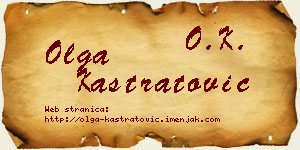 Olga Kastratović vizit kartica